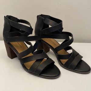 Lucky Brand Kallia Block Heel Black Sandal Size 10